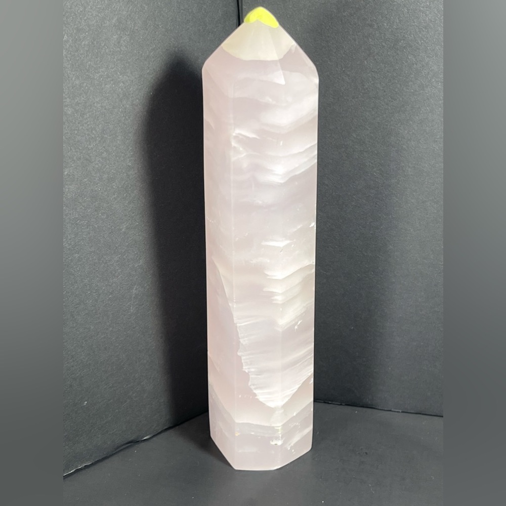 Natural Rose Quartz Obelisk Crystal Tower 527g